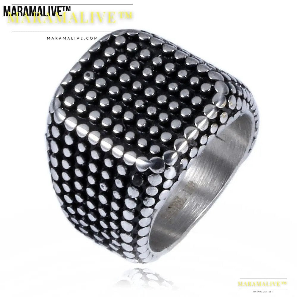 Titanium Punk Biker Men's Club Ring