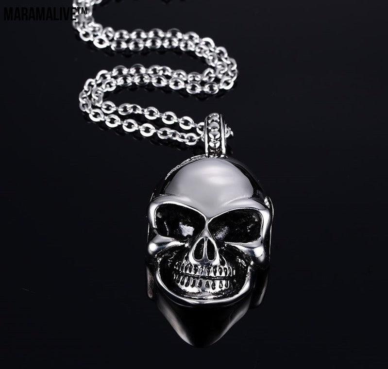 Titanium Steel Cool Skull Necklace