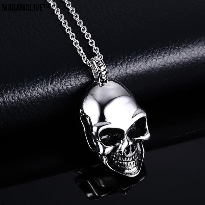 Titanium Steel Cool Skull Necklace