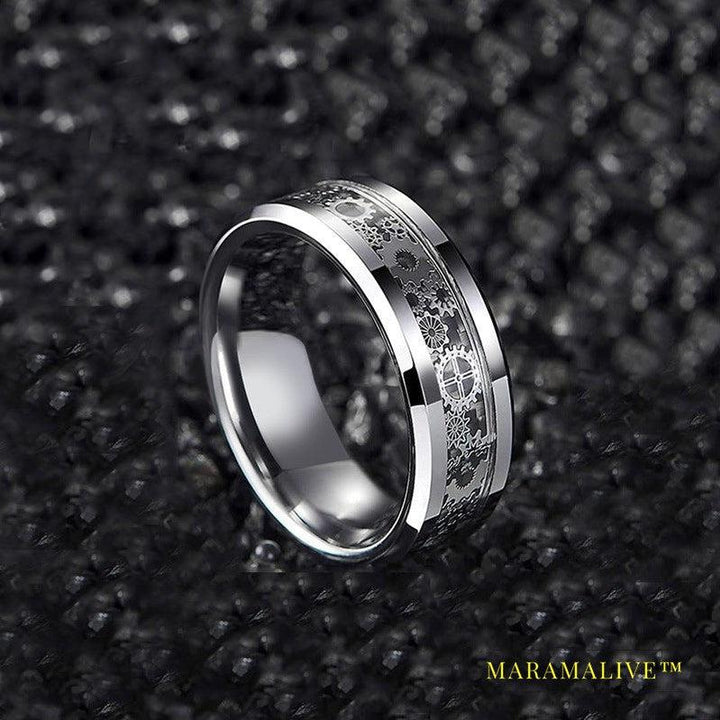 Titanium Steel Gear Ring For Him