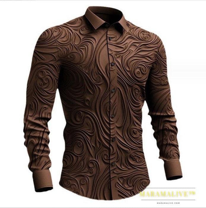 Totem Retro Gothic Outdoor Street Flanging Long Sleeve Shirt