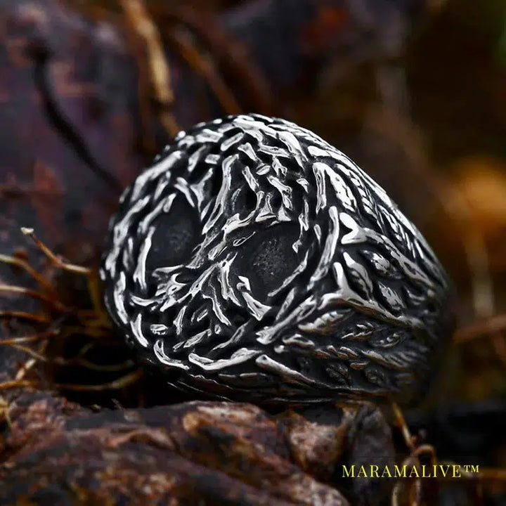 Tree of Life Signet Ring Classic Men Viking Amulet Rings Nordic Jewelry For Men