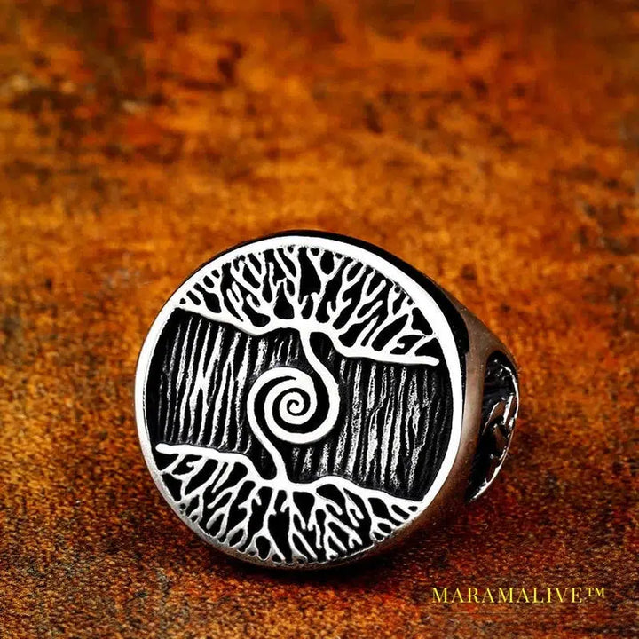 Tree of Life Signet Ring Classic Men Viking Amulet Rings Nordic Jewelry For Men