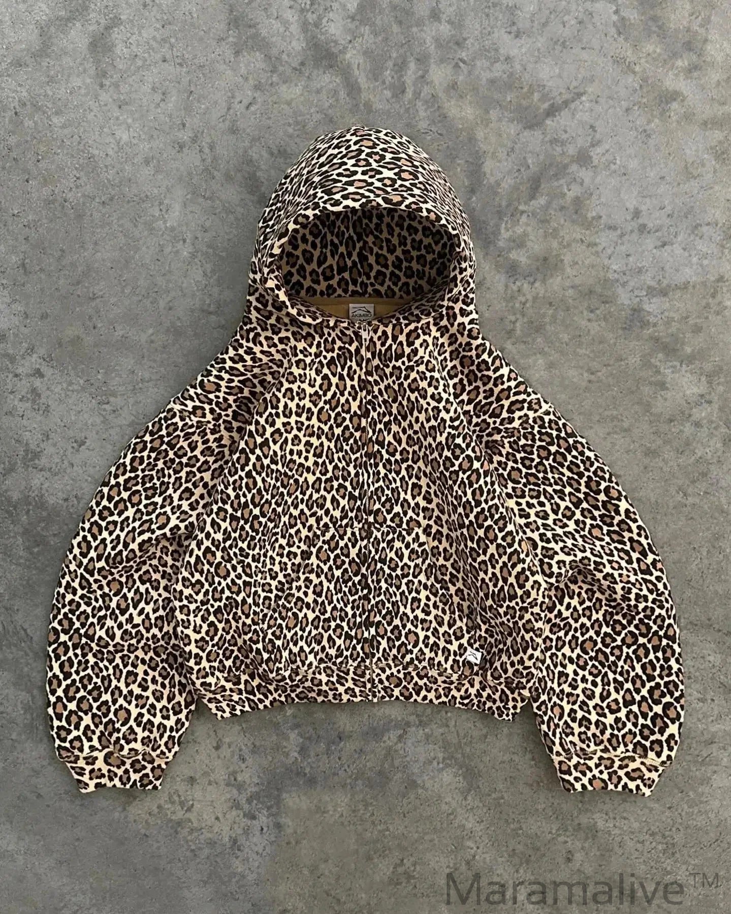 Trend Streetwear Leopard Print Fashion Loose Pullovers Hip Hop Retro Classic Casual Hoodies for Women's Gothic Sweatshirts