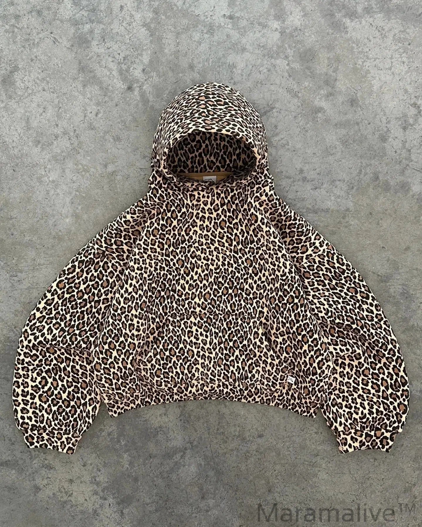 Trend Streetwear Leopard Print Fashion Loose Pullovers Hip Hop Retro Classic Casual Hoodies for Women's Gothic Sweatshirts