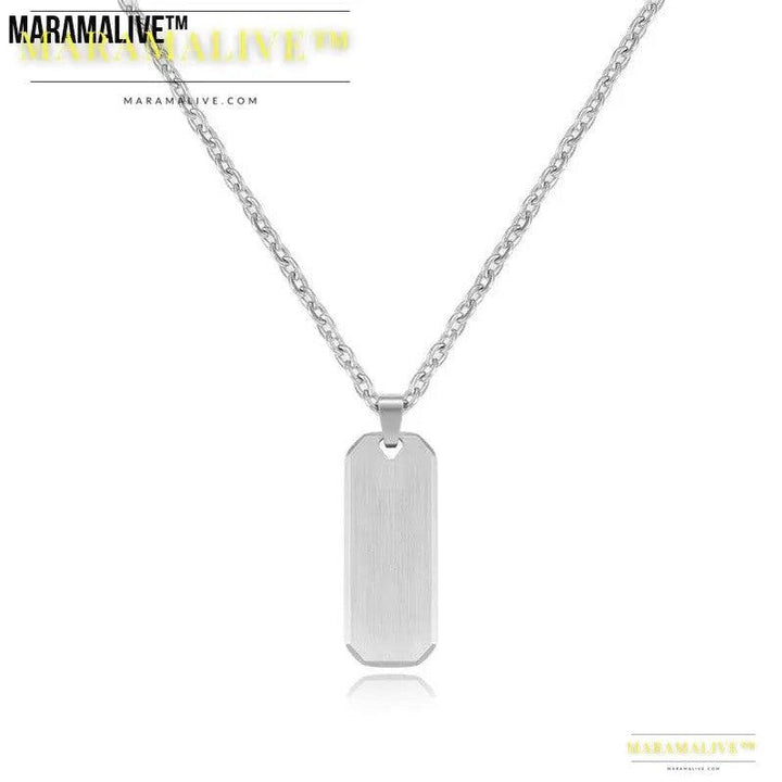 Trendy Personality Mirror Stainless Steel Geometric Necklace