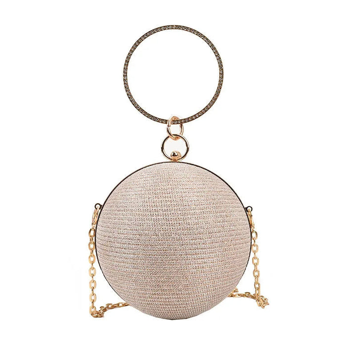 Trendy Silver Circular Ring Evening Bag - Perfect Unique Gift