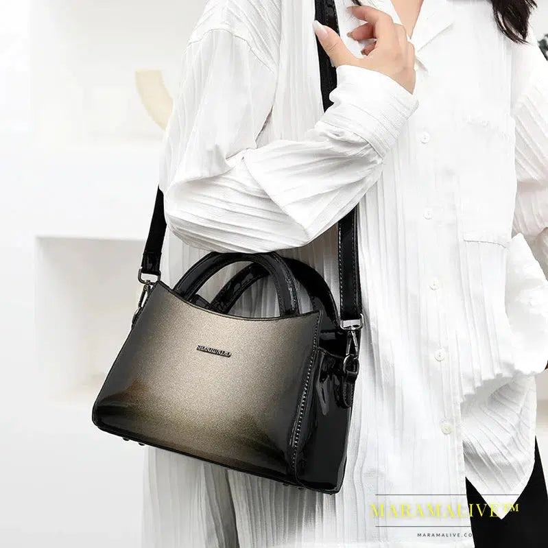 Trendy Style New Collection Brand Designer Women Crossbody Tote Bagb Sleek Ladies Essential Luxury Patent Leather Handbag