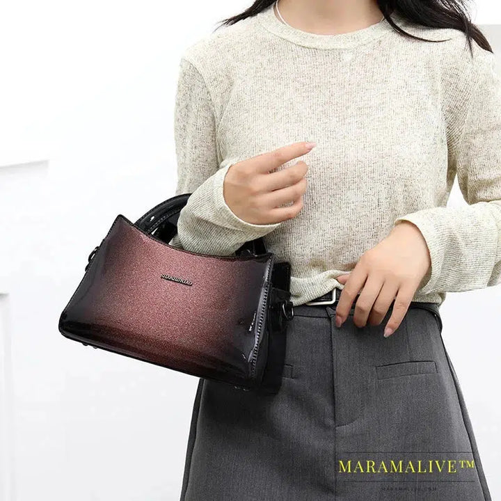 Trendy Style New Collection Brand Designer Women Crossbody Tote Bagb Sleek Ladies Essential Luxury Patent Leather Handbag