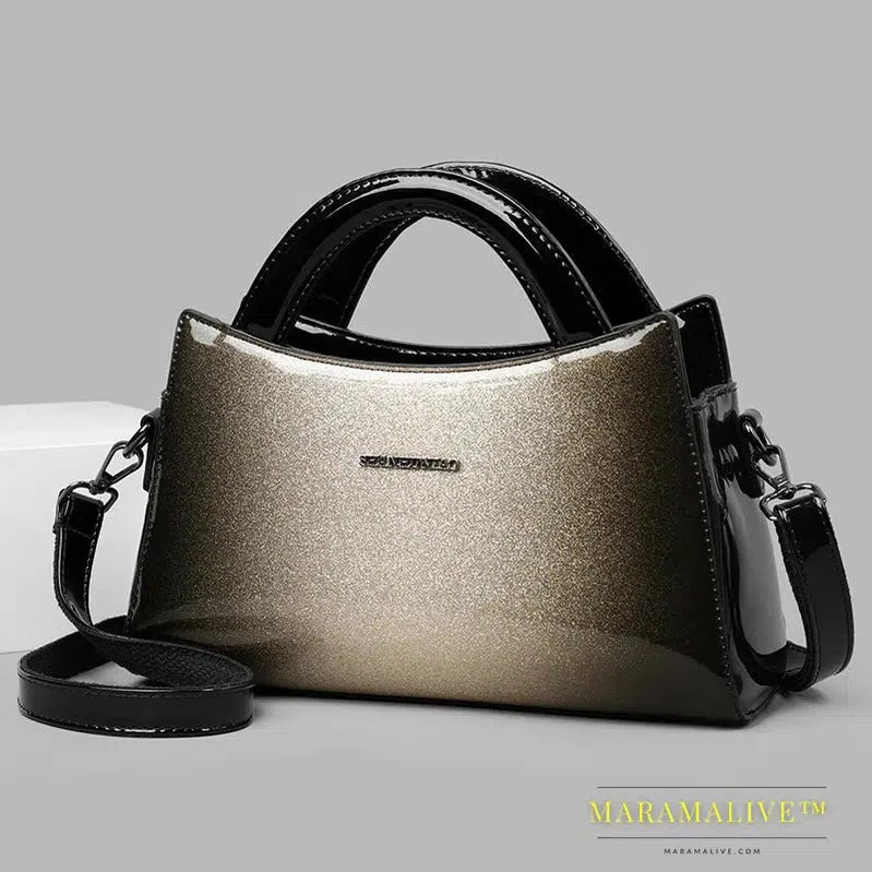 Trendy Style New Collection Brand Designer Women Crossbody Tote Bagb Sleek Ladies Essential Luxury Patent Leather Handbag