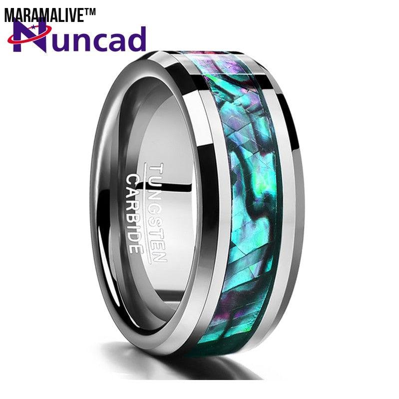 Tungsten Gold Ring With Black Veneer Plating