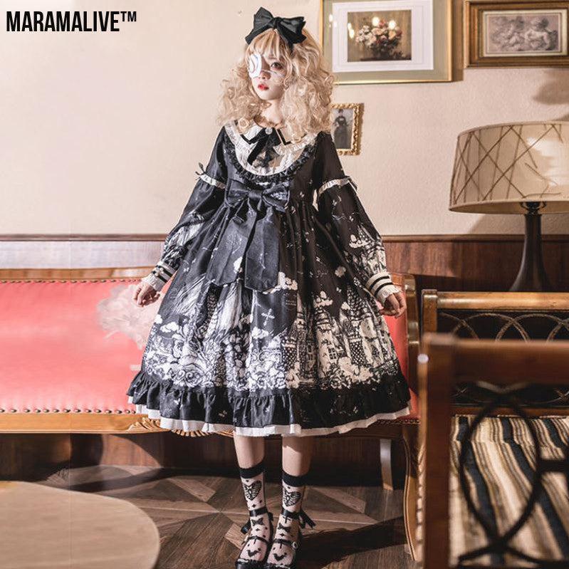 Twilight Temptation: Gothic Lolita Dark Color Loli Autumn Winter Daily Lolita High