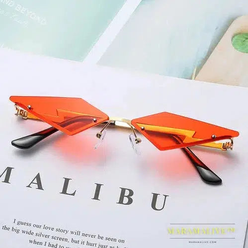 UV400 Trendy Tassel Sunglasses Fashion Retro Rimless Sun Glasses Steampunk Sunglasses Shades Funny Clouds Shaped Eyeglasses