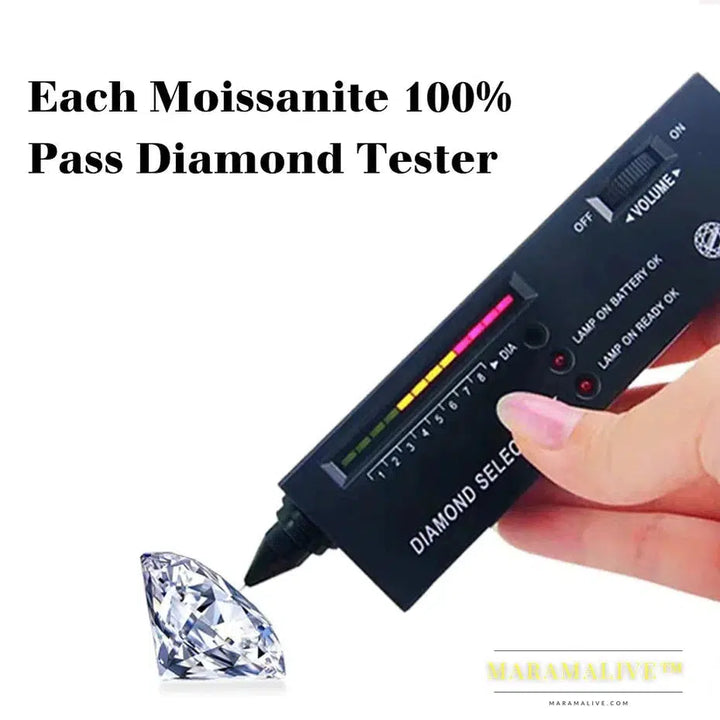 Unique 3 Stone Moissanite Ring With Certificate 100% Sterling Silver 925 Engagement Jewelry For Women Pass Diamond Test