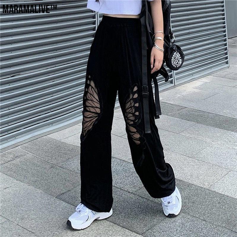 Unique Baggy Trousers with Cut-outs and Fun Style!