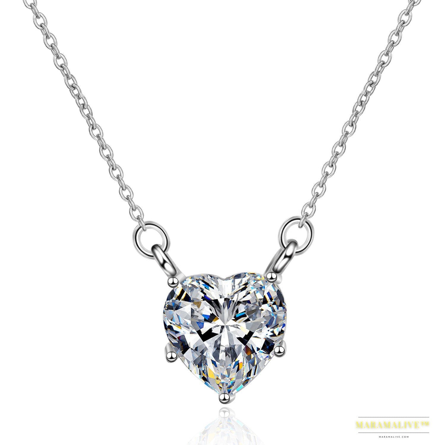 Unique Designer Moissanite Pendant Necklace with Clavicle Chain - Luxury Sustainable Jewelry