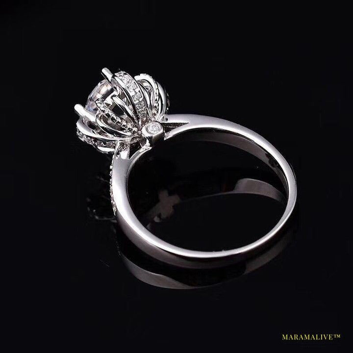 Unique Designer Moissanite Wishing Fountain Ring - A Luxurious Statement of Personality