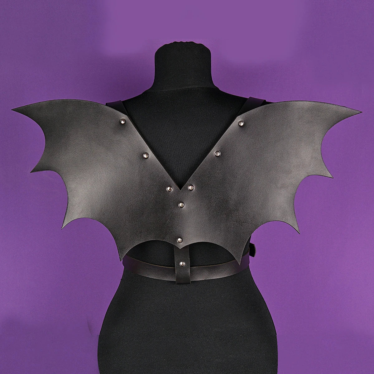 Unique Handcrafted Leather Bat Wings Harness - Vintage Goth Steampunk Costume Accessory