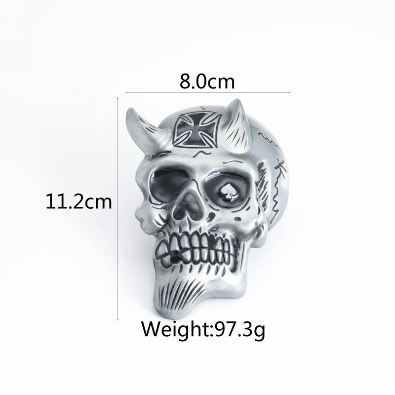 Unique Men's Fashion Belt - Retro Cross Little Devil Skull Buckle