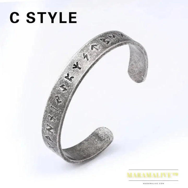 Unique Norse Viking futhark bracelet Men Scandinavian Jewelry Vikings pagan Symbol for women bracelet