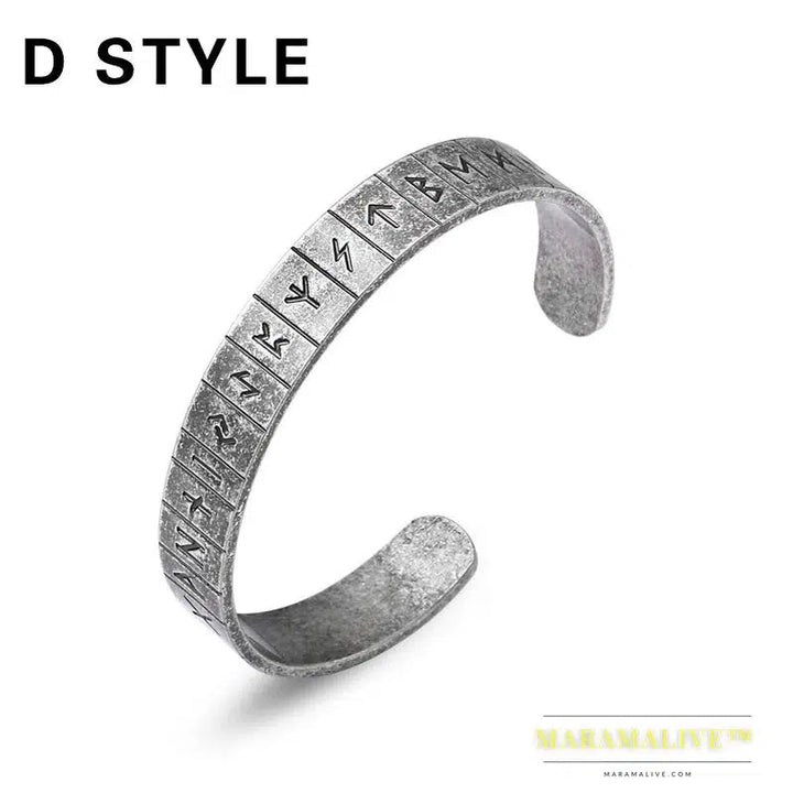 Unique Norse Viking futhark bracelet Men Scandinavian Jewelry Vikings pagan Symbol for women bracelet