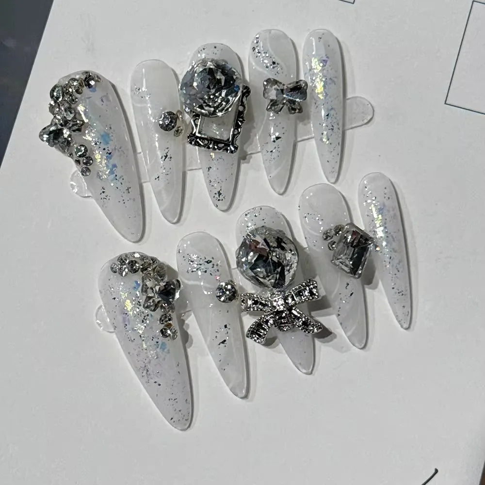 Unique & Unusual Steampunk Victorian Gothic Wearable Press-on Nails - Trendy Dark Wind Nail Art Stickers