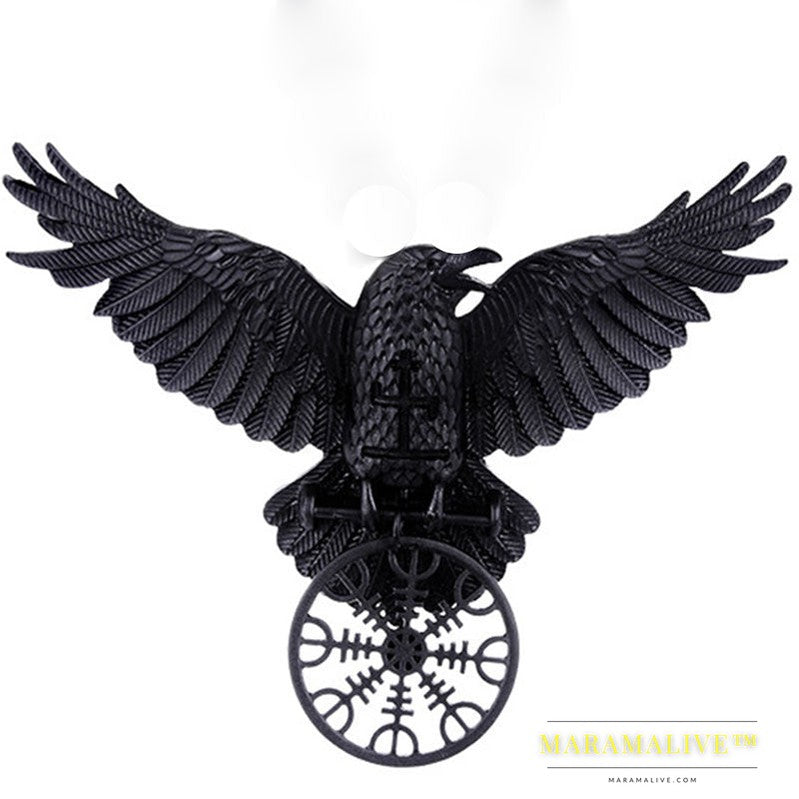 Unique Viking Black Oversized Crow Hair Clip Accessories