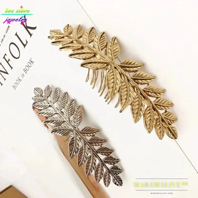 Unique Vintage Leaves Bun Top Hair Comb Vintage Wedding Hair Accessories