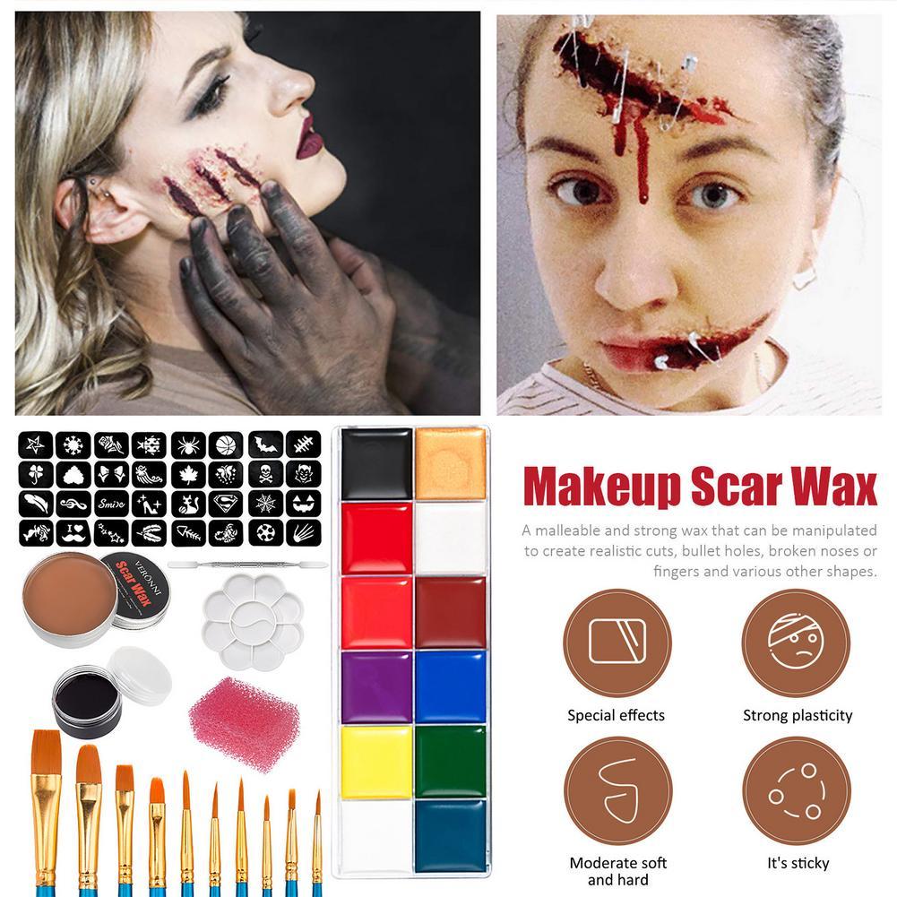 Unique Vintage Sculpting Skin Wax Set - Unisex Eyebrow Wax and Oil Paint