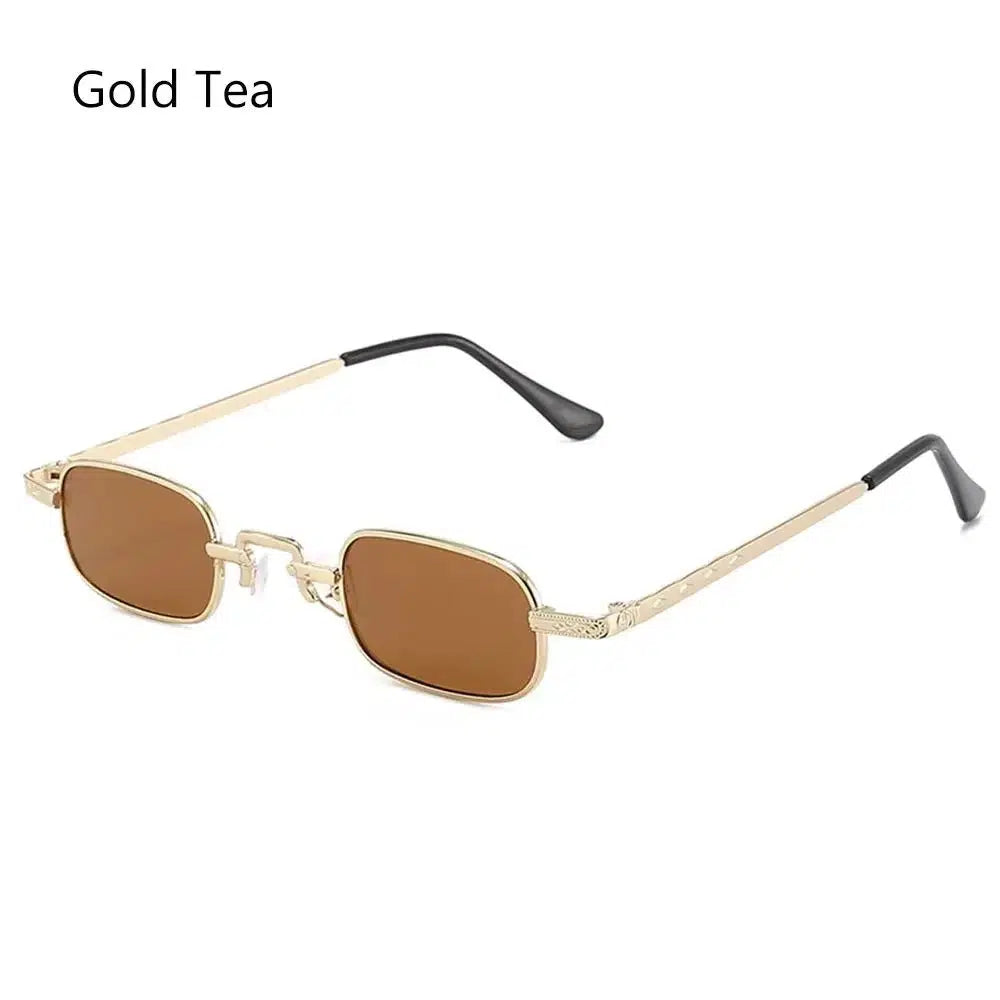 Unusual Steampunk Square Sunglasses - Unique UV400 Metal Framed Retro Travel Sun Shades