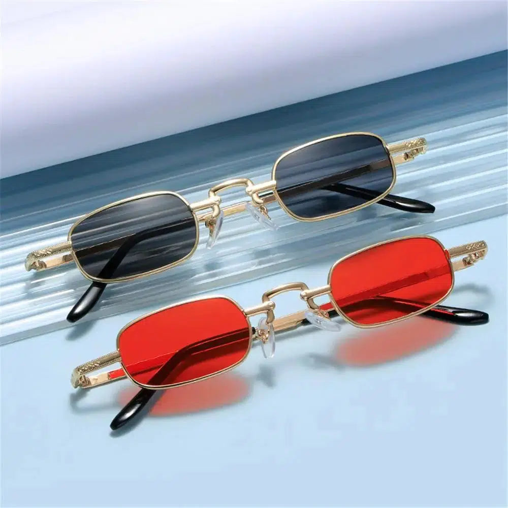 Small Square Sunglasse Women Men Brand Steampunk Metal Frame Sun Glasses Retro Vintage Travel Shades UV400 Eyeglasses 2025