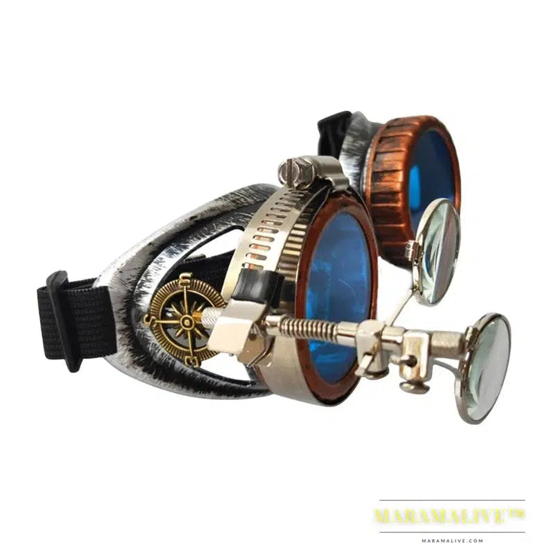 Upgraded Steampunk Goggles Welding Goth Cosplay Vintage Goggles Rustics RaveParty Fancy DressCostume for Women Men Gift