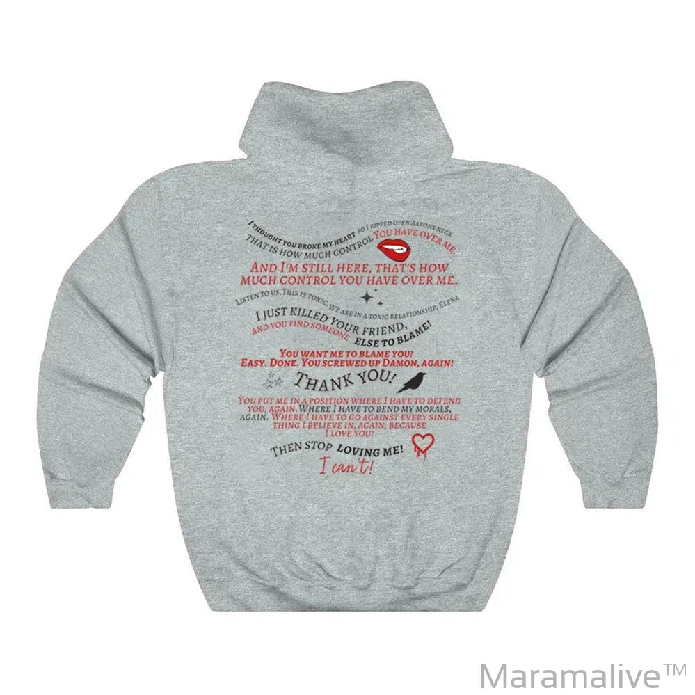 Vampire Diaries Hoodie Trendy Retro TV Show Sweatshirt Aesthetic Clothes TVD Mystic Falls Shirt Vampire Fan Hoodie Fans Gifts