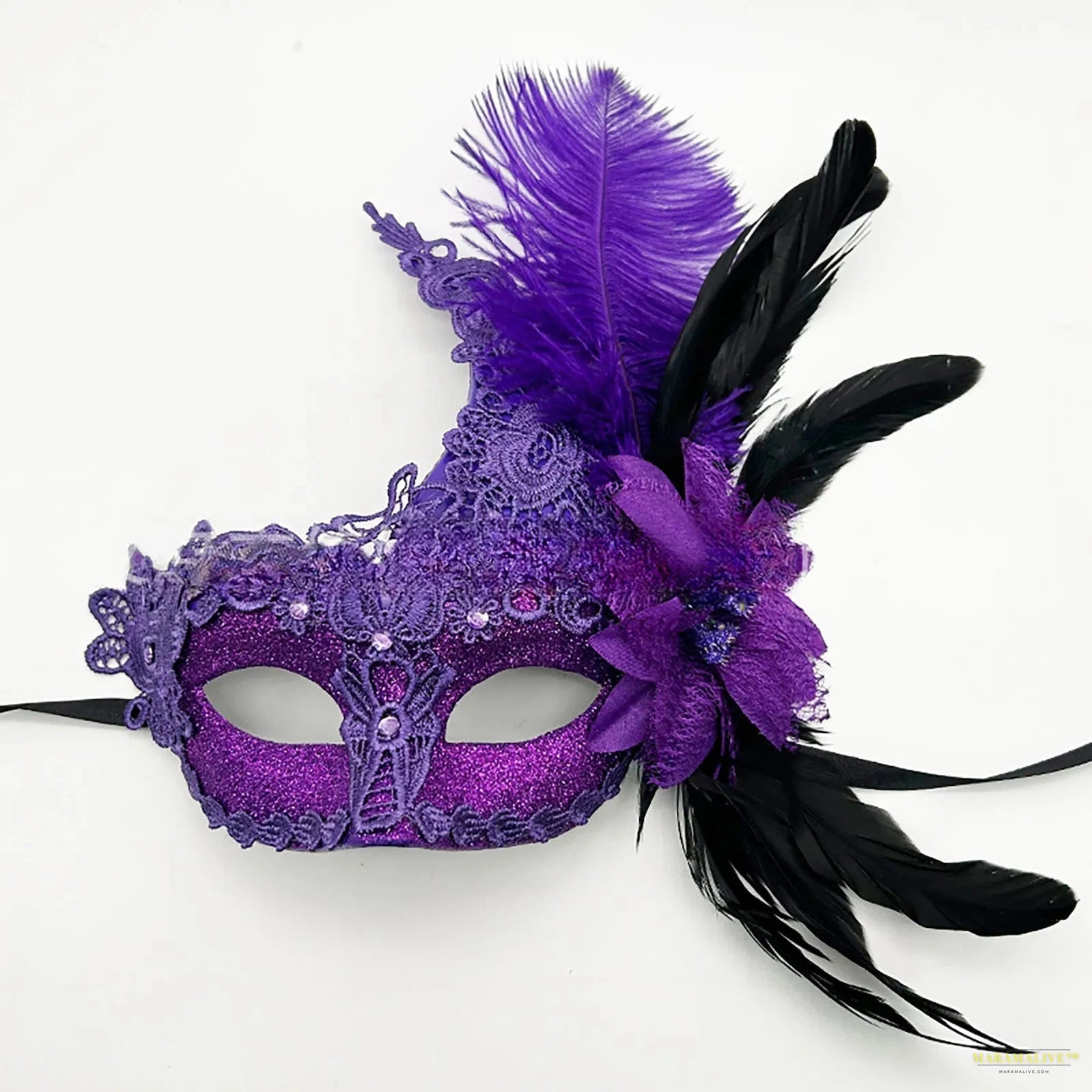 Venice Adult Masquerade Princess Mask Women Luxury Peacock Feathers Half Face Mask Party Performance Carnival Cosplay Therian