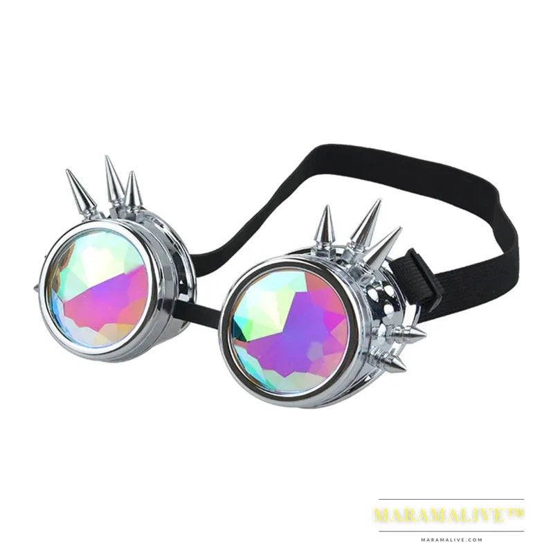 Victorian Gothic Punk Sunglasses Goggles Cosplay Rivet Steampunk Goggles Glasses Welding Punk