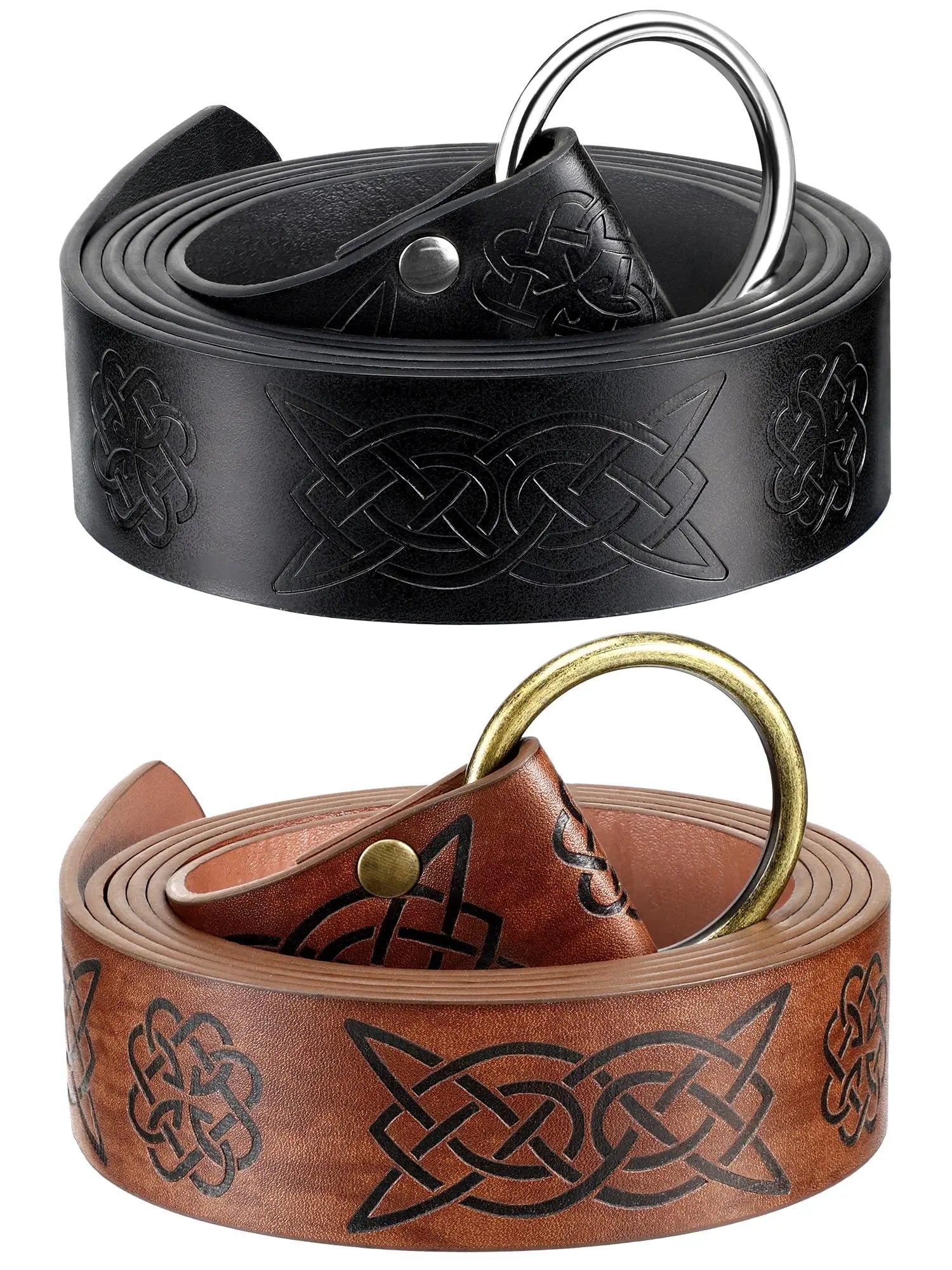 Viking Adventure Warrior Renaissance Belt: Leather Medieval Celtic Belt - An Unusual Embossed Cosplay Costume Accessory