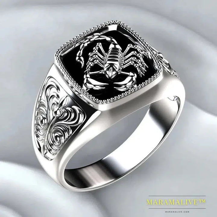 Viking Nordic Mythology Giant Wolf Men Ring Defense Totem Wolf Fashion Hip Hop Rock Unisex Finger Ring Punk Gift