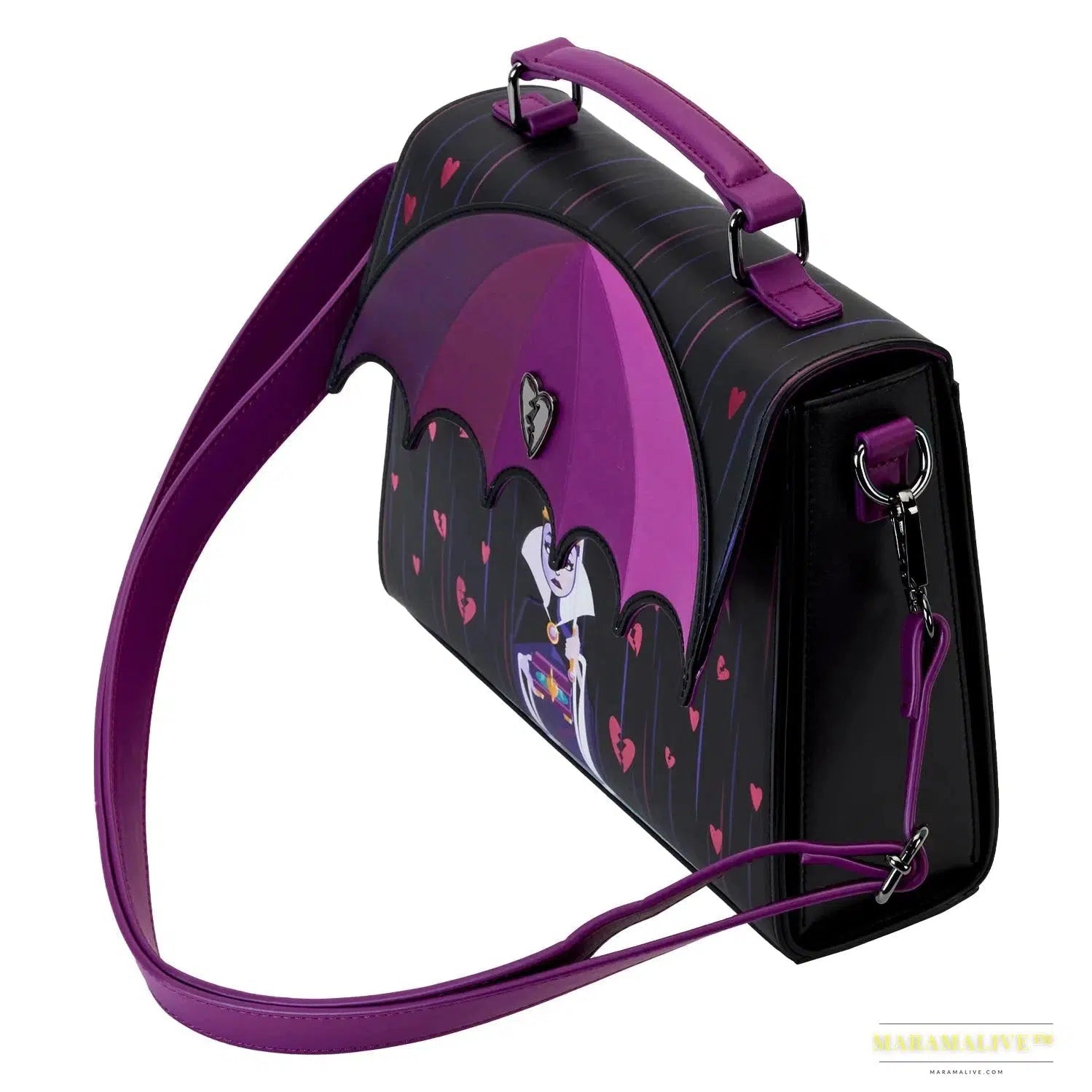 Villains Curse 'Your Hearts' Unique PU Leather Stitch Yoda Handbag: Fun, Gothic, Luxury, Designer Shoulder Bag