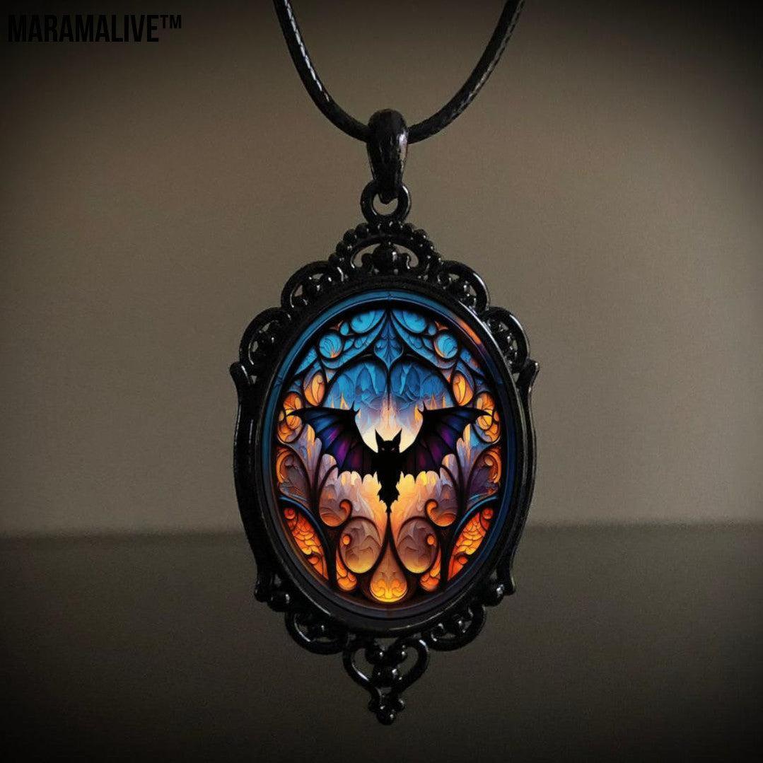 Vintage Gothic Halloween Pendant Necklace