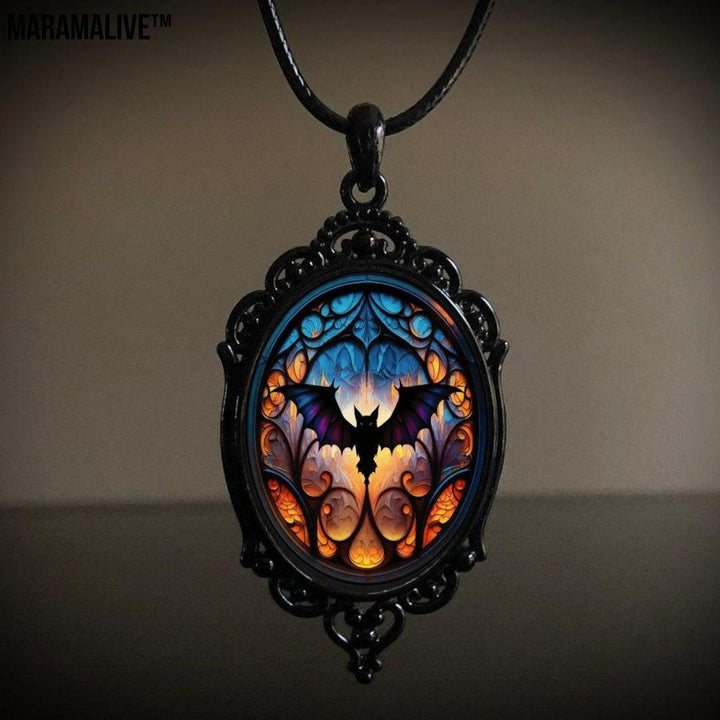 Vintage Gothic Halloween Pendant Necklace