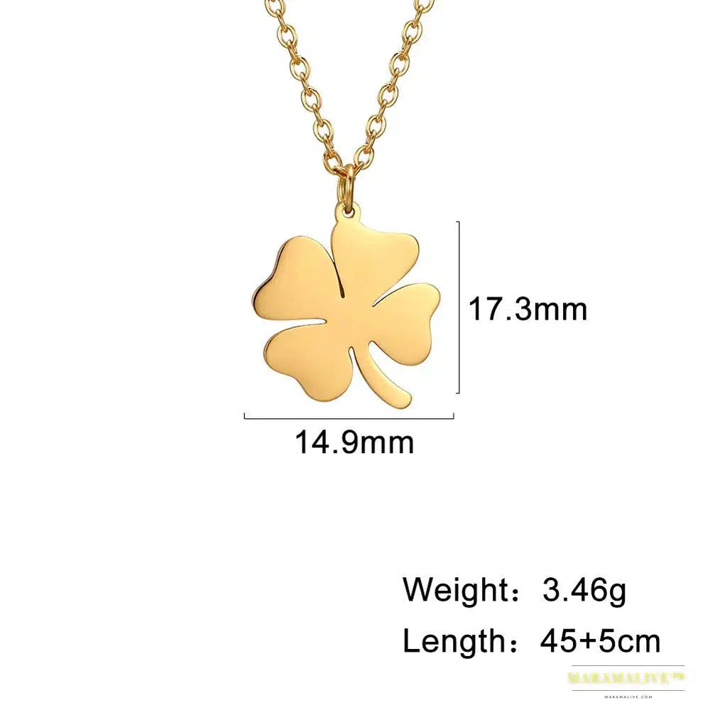 Vintage Maramalive™ Shamrock Lucky Necklace, three-leaf heart, Trinity Knot Irish St Patrick Symbol - Stainless Steel Religious Amulet