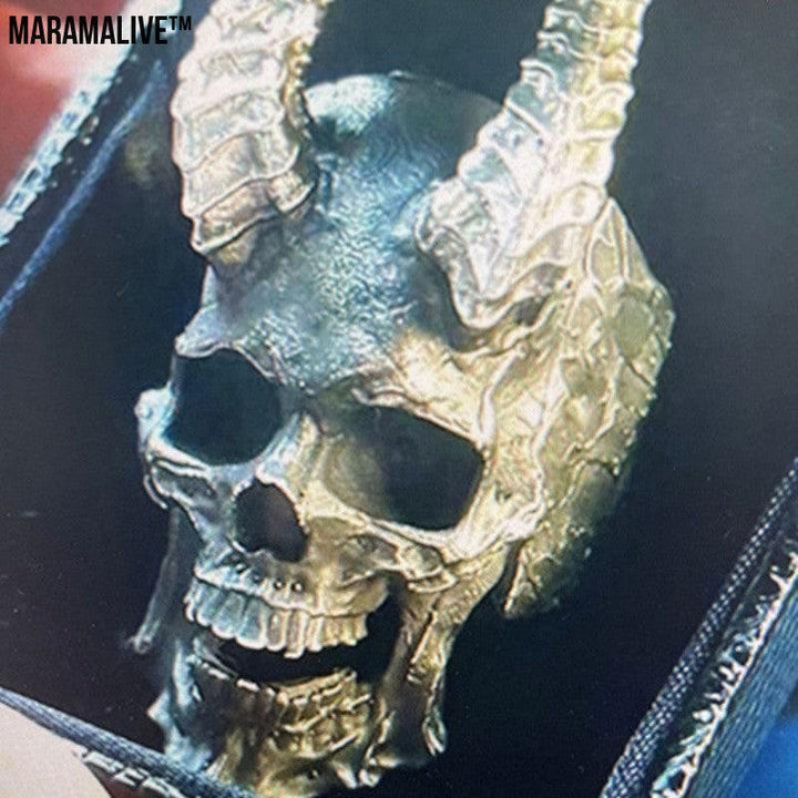 Vintage Punk Style Skull Men's Ring