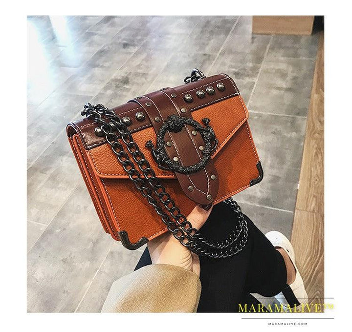 Vintage Studded Shoulder Bag