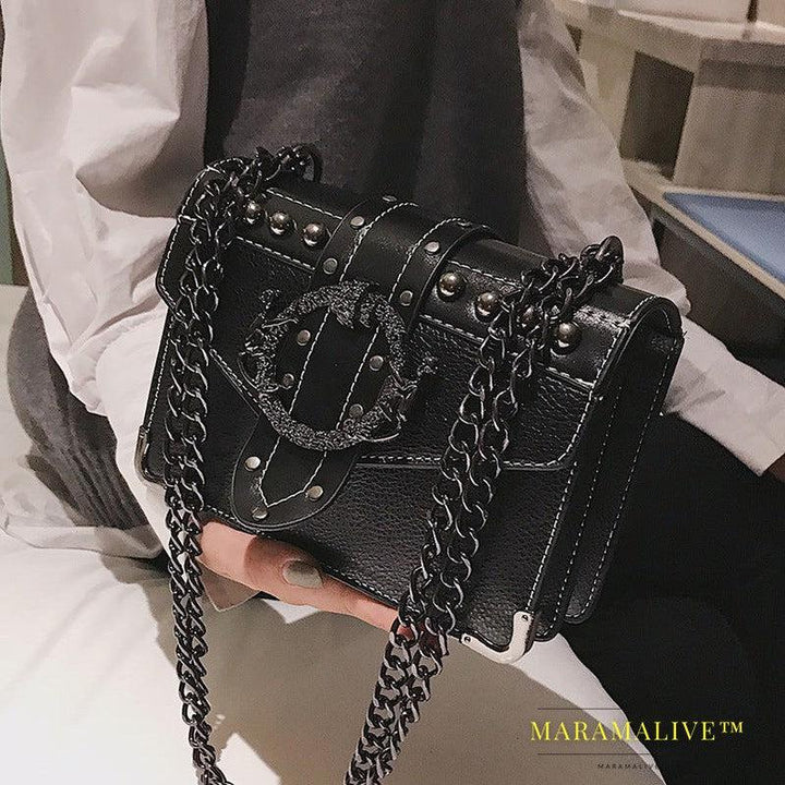 Vintage Studded Shoulder Bag