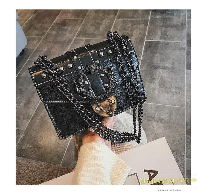 Vintage Studded Shoulder Bag