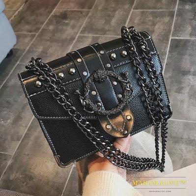 Vintage Studded Shoulder Bag