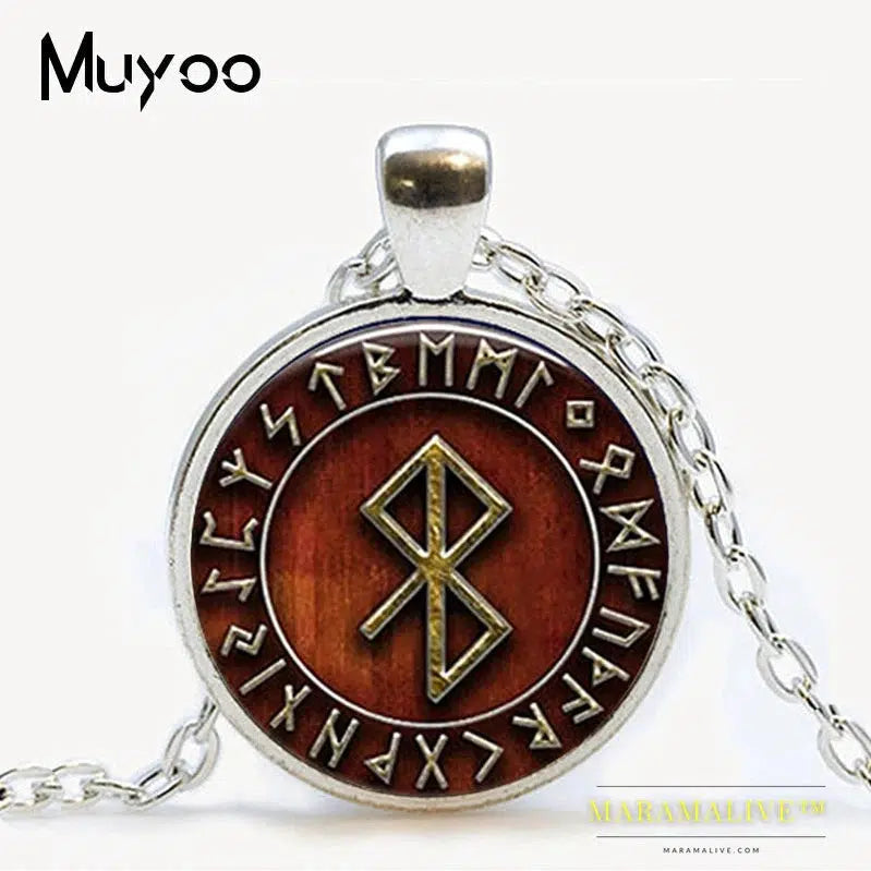 Vintage Viking Peace Symbol Pendant Necklace