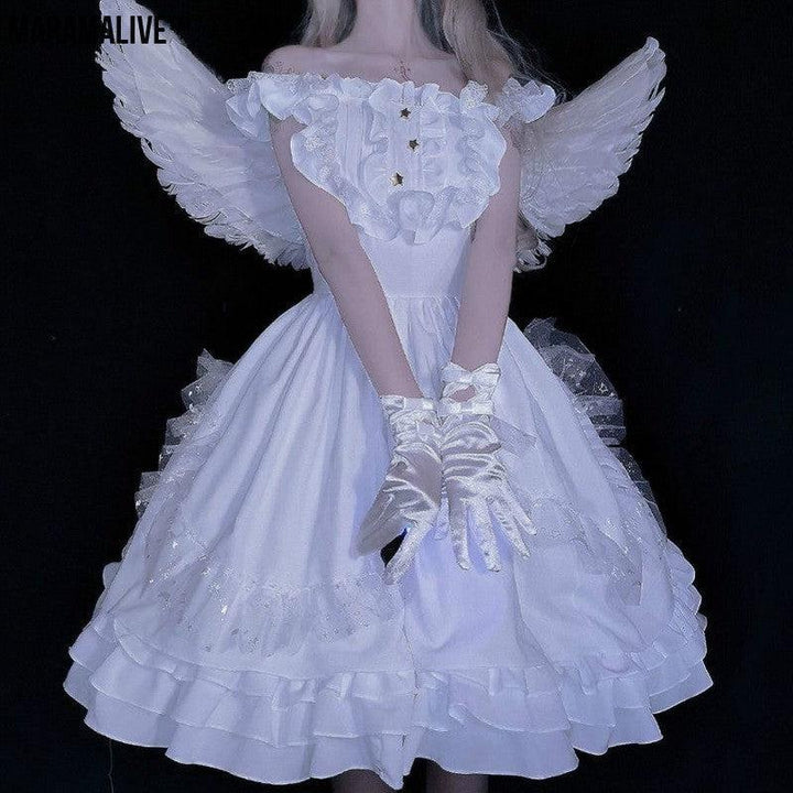 White Angel wings Cosplay