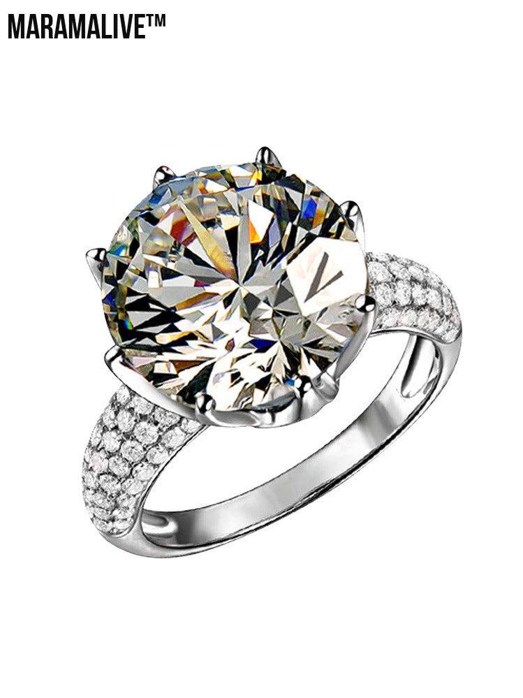 White Gold Female Moissanite Ring