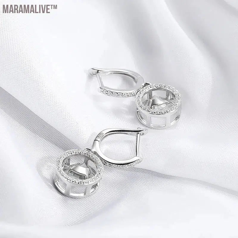 White Gold Plated 0.5/1CT Moissanite Drop Earring for Women Sparkling Beating Heart Earring S925 Sterling Silver Jewelry